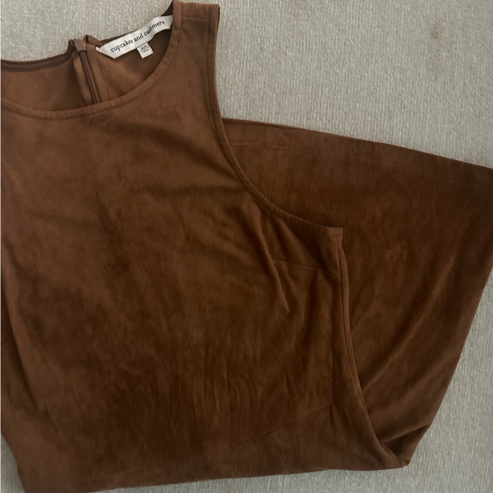 cutest brown suede dress